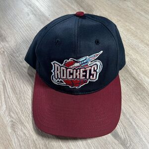Vintage Houston Rockets Hat Snapback NBA Basketball Twins Blue Plain Logo Cap‎